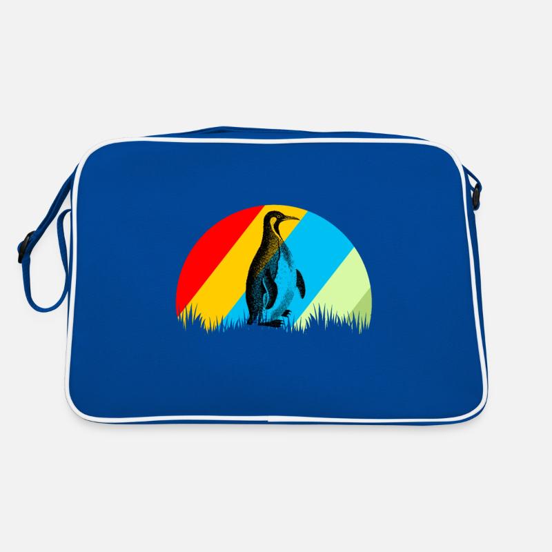 Pinguin Retro Tier Vogel Geschenk Retro Tasche
