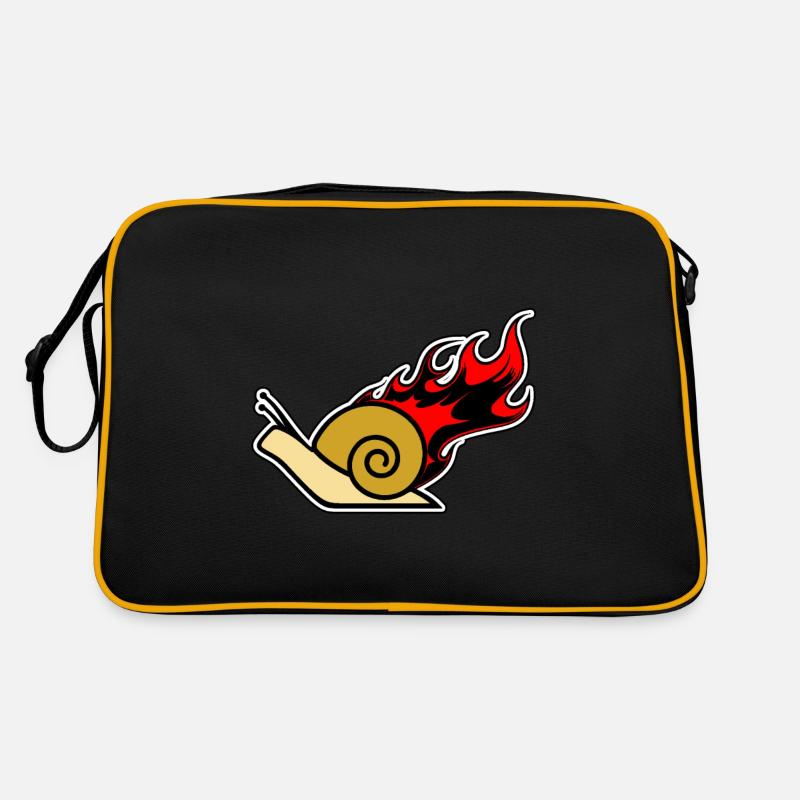 Schnecke - Snail - on Fire Retro Tasche