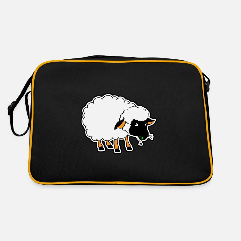 Mouton Noir - Mouton - Mouton - Sac Retro - noir/or
