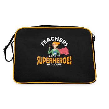 Enseignant enseignant enseignant élève cadeau scolaire - Sac Retro - noir/or - Dos