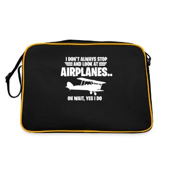 Avions - Sac Retro - noir/or - Dos