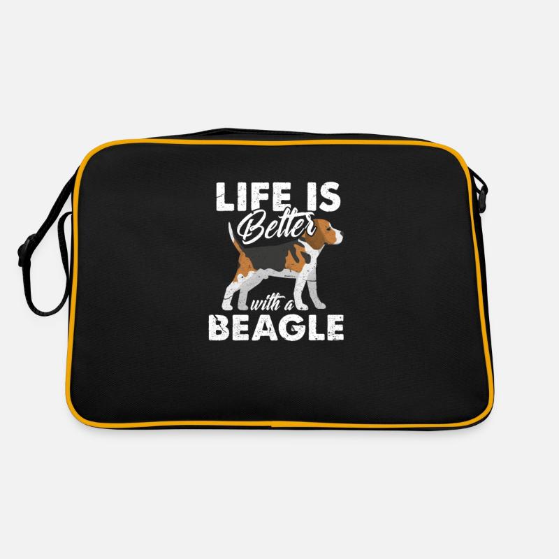 beagle - Retro Bag - black/gold
