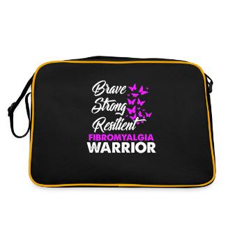 fibromyalgia - Retro Bag - black/gold - Back