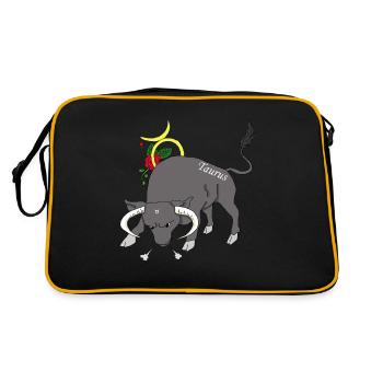 Chemise cadeau zodiac taureau - Sac Retro - noir/or - Dos