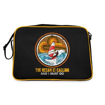 planche à voile - Sac Retro - noir/or - Dos