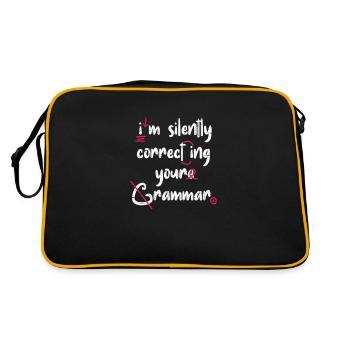 Cadeau de l'examen d'enseignant - Sac Retro - noir/or - Dos