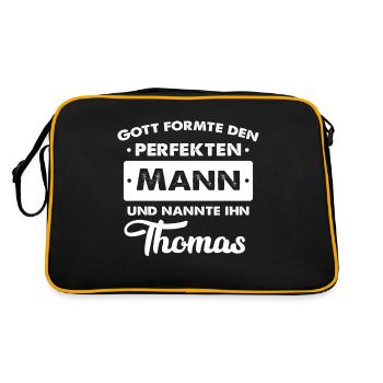 Thomas - Retro Bag - black/gold - Back