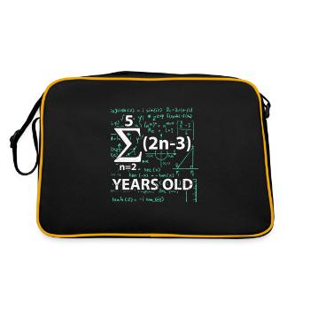 16th birthday math - Retro Bag - black/gold - Back