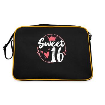 16th birthday - Retro Bag - black/gold - Back