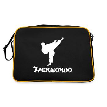 taek won do gift shirt - Retro Bag - black/gold - Back