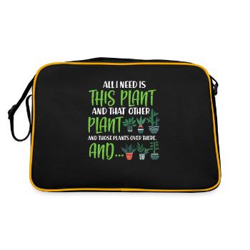 Garten Gartenarbeit Gärtnerin Pflanzen Geschenk - Retro Tasche - Schwarz/Gold - Hinten