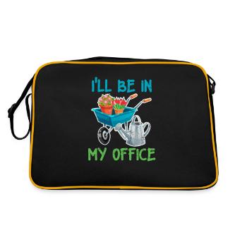 Gartenarbeit - Retro Tasche - Schwarz/Gold - Hinten