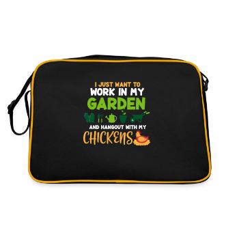 Jardinage de jardinage cadeau de jardinier poulailler - Sac Retro - noir/or - Dos