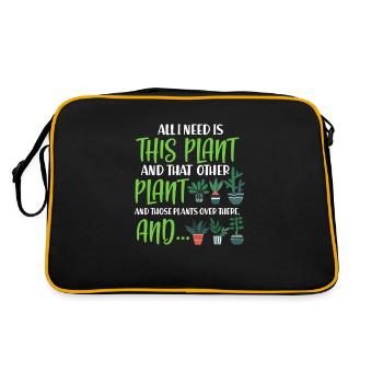 Garten - Retro Tasche - Schwarz/Gold - Hinten
