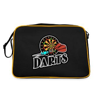 Darts - Retro Tasche - Schwarz/Gold - Hinten