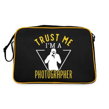 Photography Photographer Fan Lover Gift - Retro Tasche - Schwarz/Gold - Hinten