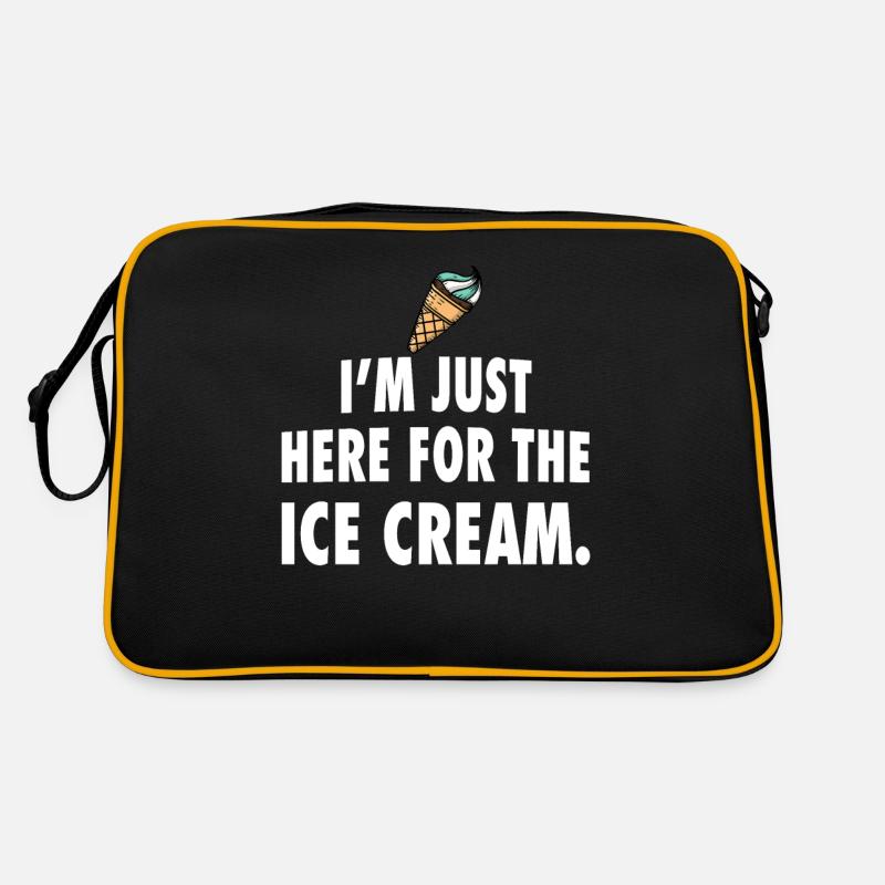 Eiscreme Eis - Retro Tasche - Schwarz/Gold