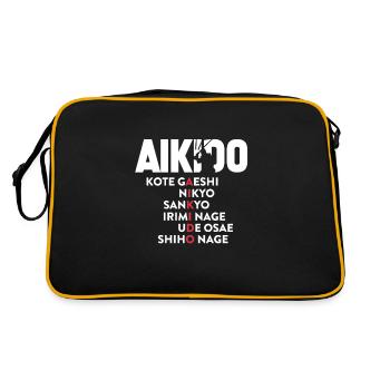 Aikido - Retro Tasche - Schwarz/Gold - Hinten