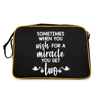 Jumeaux enceintes - Sac Retro - noir/or - Dos