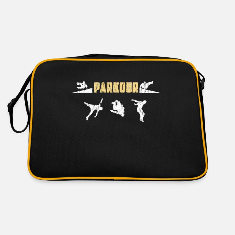 Parkour - Retro Tasche - Schwarz/Gold