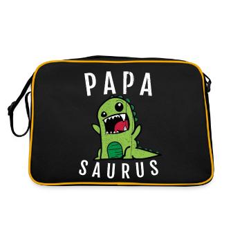Papa Papasaurus - Sac Retro - noir/or - Dos