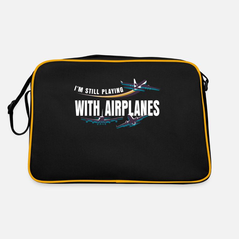 avion - Sac Retro - noir/or