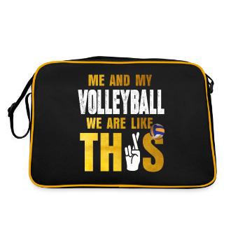 Volleyball Hobby Sport - Sac Retro - noir/or - Dos