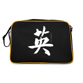 Courage art japonais - Sac Retro - noir/or - Dos