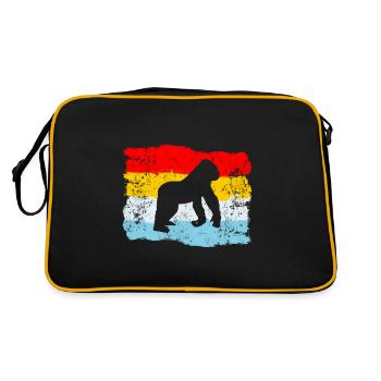 Gorilla retro - Retro Bag - black/gold - Back
