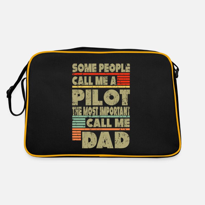 Pilot Papa Geschenk Retro Tasche