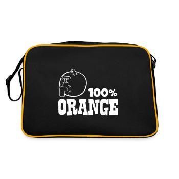 Orange - 100% orange - Retro Bag - black/gold - Back