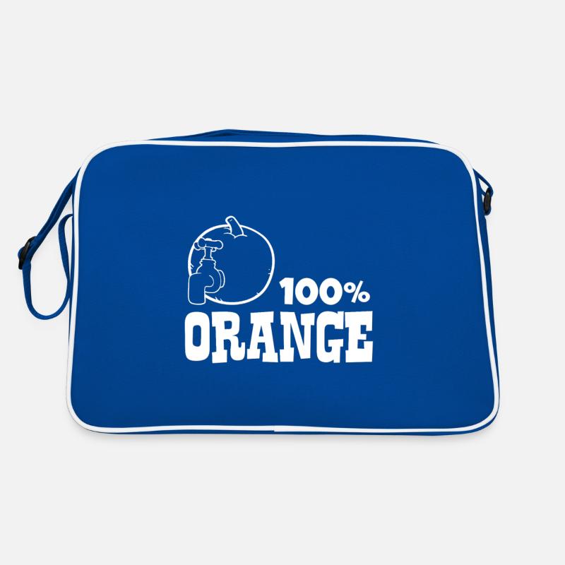 Orange - 100% Orange Retro Tasche