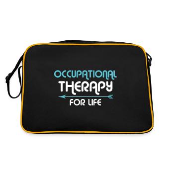 Ergotherapie für das Leben - Retro Tasche - Schwarz/Gold - Hinten