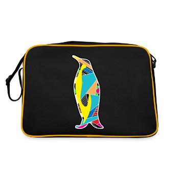 Geometric penguin - Retro Bag - black/gold - Back