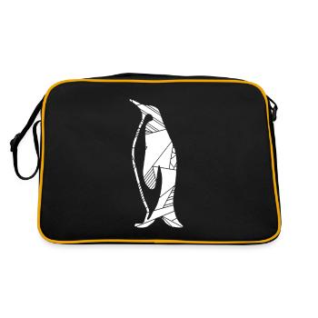 Geometric penguin - Retro Bag - black/gold - Back