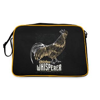 Chicken whisperer chicken - Retro Bag - black/gold - Back