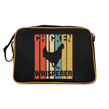 Chicken whisperer chicken - Retro Bag - black/gold - Back