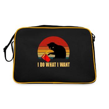 Fais ce que je veux Black Cat Red Cup - Sac Retro - noir/or - Dos