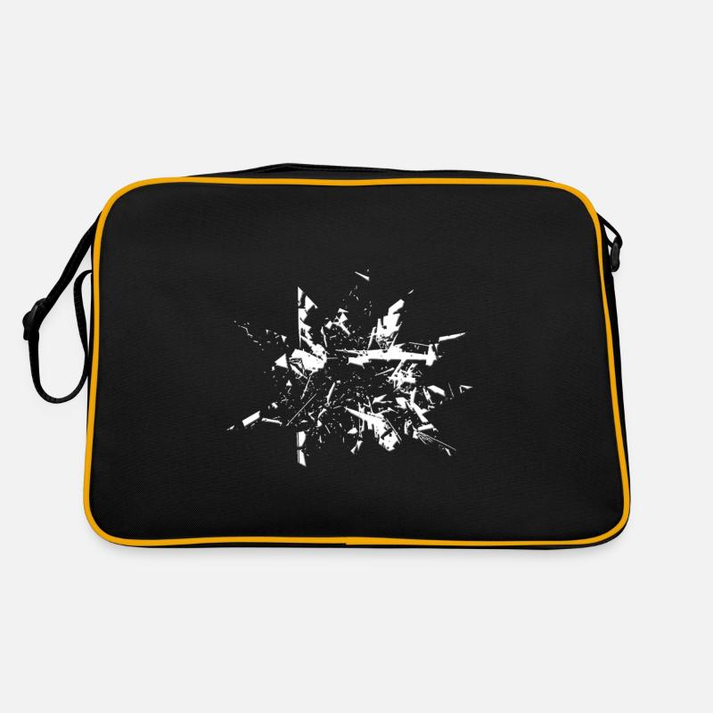 Zerbrochenes Glas - Broken Glass Retro Tasche