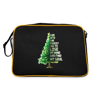 forêt - Sac Retro - noir/or - Dos