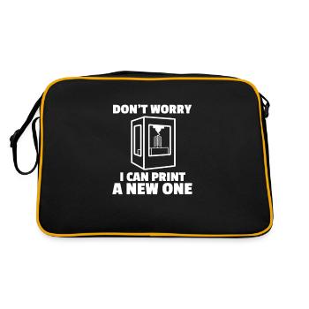 3d Druck - Retro Tasche - Schwarz/Gold - Hinten