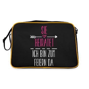 JGA mariée demoiselle d'honneur - Sac Retro - noir/or - Dos