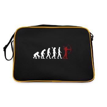 Bogenschießen Evolution - Retro Tasche - Schwarz/Gold - Hinten