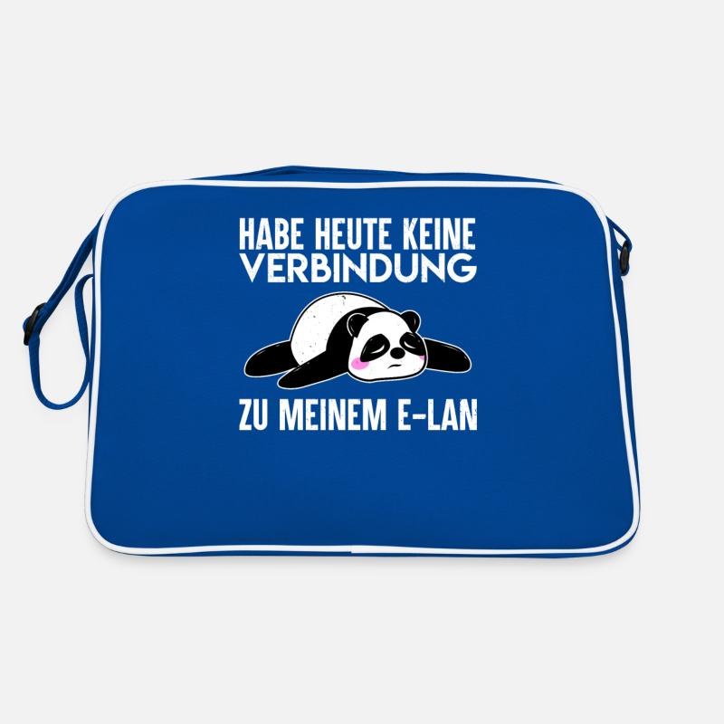 Lustiges E-Lan Panda Lustige Sprüche Fans Retro Tasche