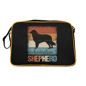 Australian Shepherd - Retro Bag - black/gold - Back