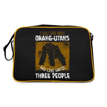 Orang Utan - Retro Tasche - Schwarz/Gold - Hinten