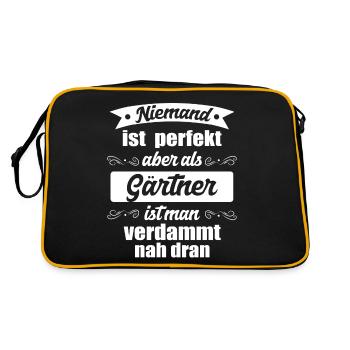 Gärtner - Retro Tasche - Schwarz/Gold - Hinten