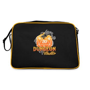 D20 Dice Fantasy Jeu de rôle Cadeau de jeu de rôle - Sac Retro - noir/or - Dos