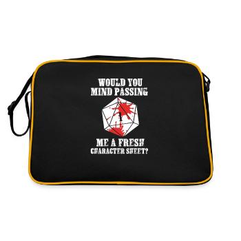 D20 Dice Fantasy Jeu de rôle Cadeau de jeu de rôle - Sac Retro - noir/or - Dos