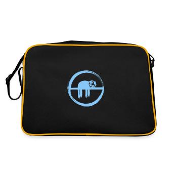 Faultier - Sloth - Retro Bag - black/gold - Back